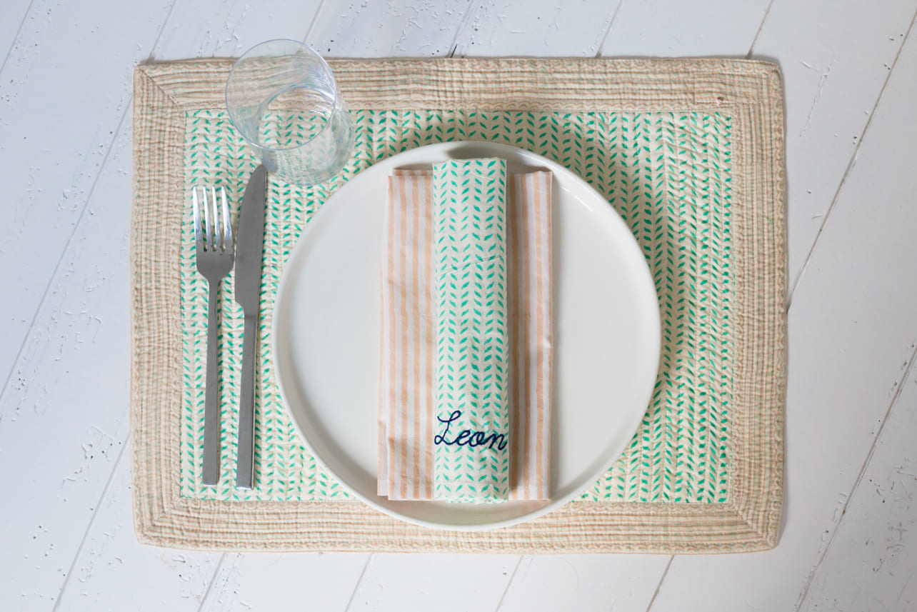Set de table personnalisé