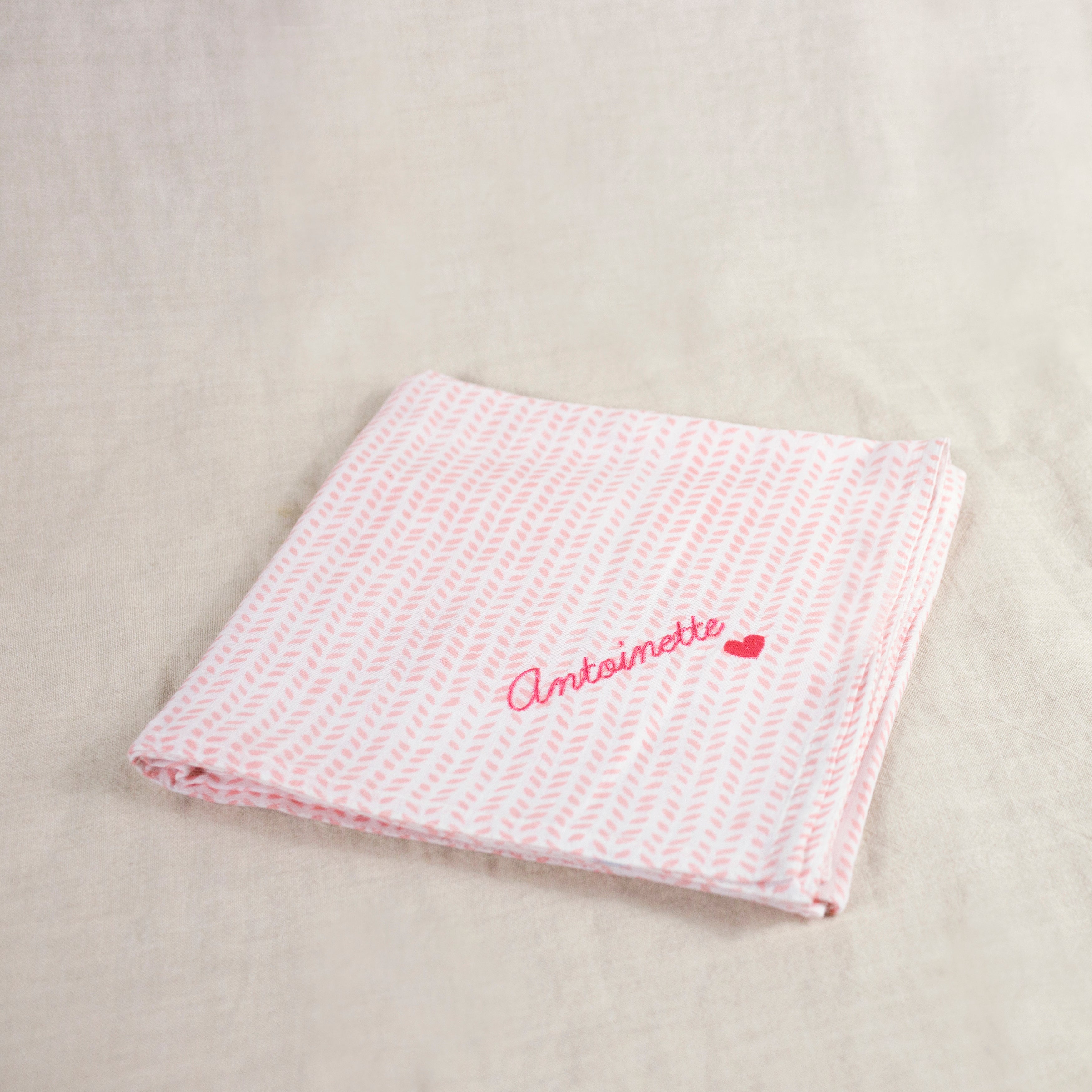 Baby cloth in cotton muslin PAISLEY orange